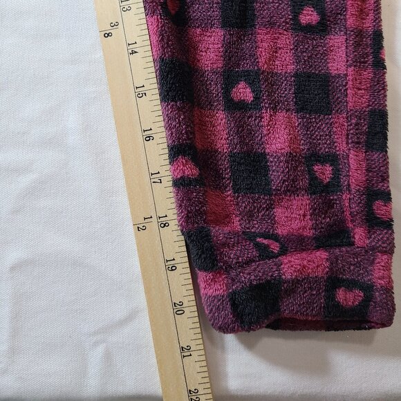 Emma & Elsa Red Plaid Fleece Pajama Pants 10-12 | Cozy Kids Hearts Sleepwear - Picture 6 of 6
